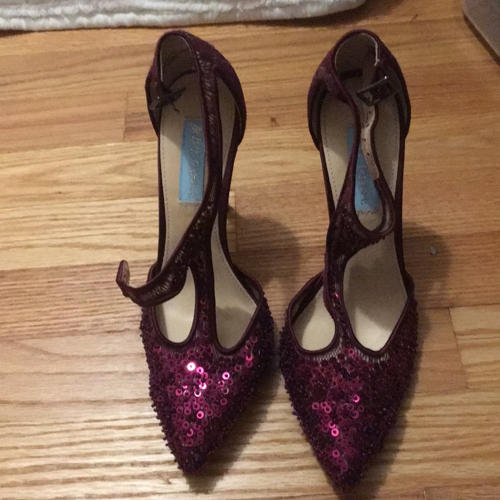 Betsy Johnson sequin heels